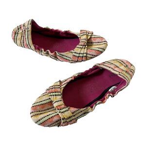 KEEN Cortona Bow Multicolor Aztec Southwest Stripe Geometric Slip On Ballet Flat